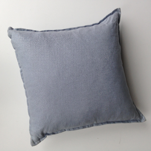 CUSHION, Light Blue / Grey Fabric 50cm